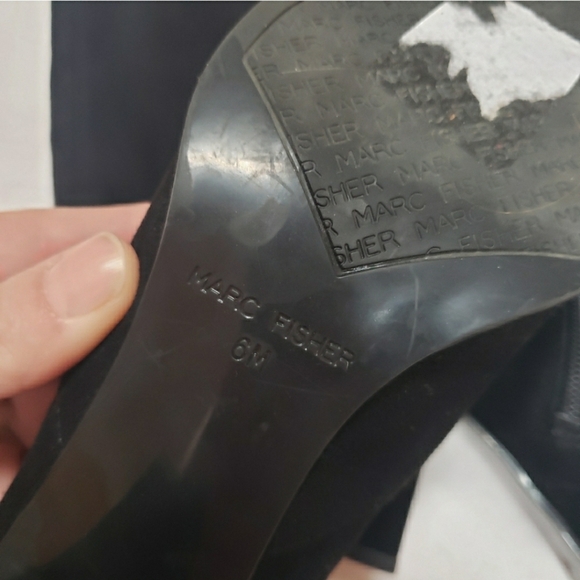 Marc Fisher Tall Knee High Black Boots - Picture 4 of 4